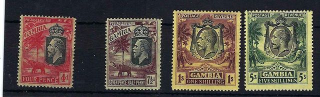 Image of Gambia SG 118/21 VLMM British Commonwealth Stamp
